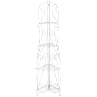 Estante De Pie Irma I Estante De Esquina con 4 Niveles I Estante para Esquina Plegable I Estantería Decorativa 154 cm De…